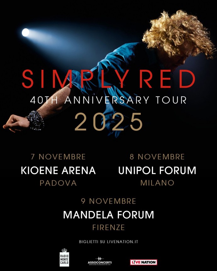 Simply Red annunciano il tour 40th Anniversary Tour 2025 la band iconica del soul e del pop arriva in italia per tre appuntamenti